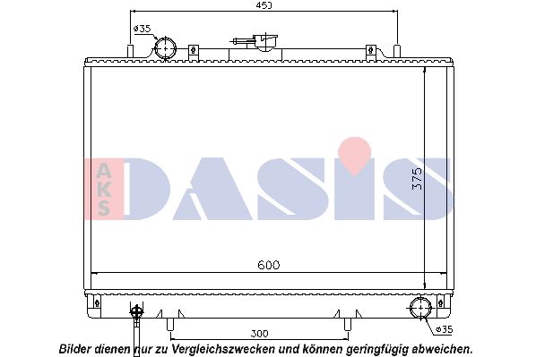 AKS DASIS Радиатор, охлаждение двигателя 140008N